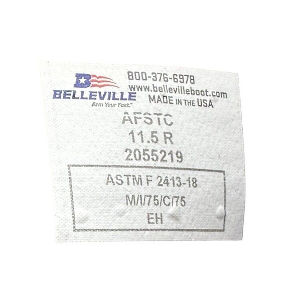 Belleville Mens 11.5r Steel Toe Hot Weather Boots AFSTC 2055219 New In box main image 4